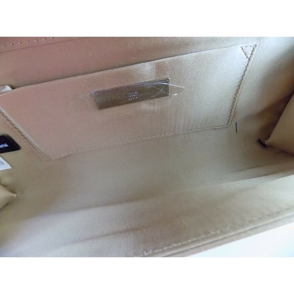 INC NICHKOLE Gold RHINESTONES BROOCH Clutch Handbag - Picture 6 of 7